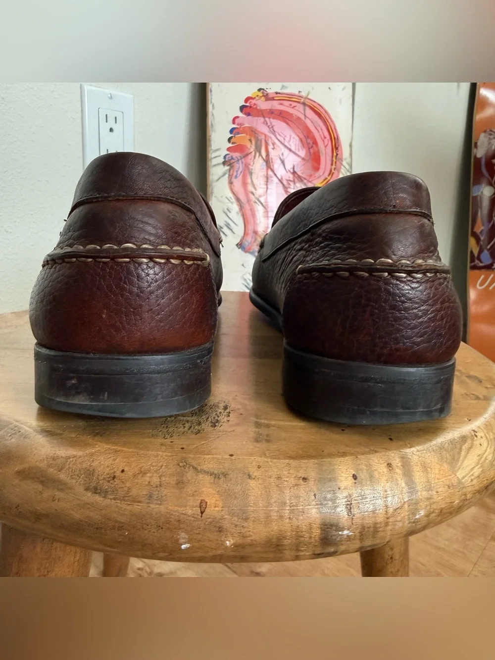 Vintage 90s 2000s Brown Leather Tassel Loafers ~ Size 8.5